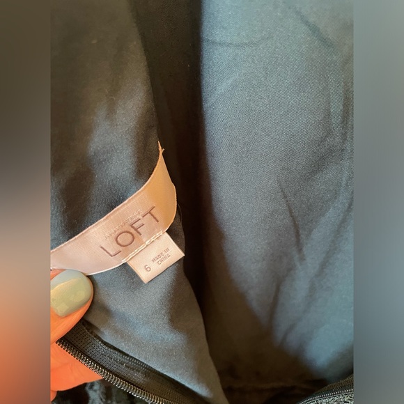 LOFT Forest Green Lace Shift Dress - Picture 5 of 9